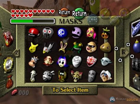 Zelda Majora s Mask 3ds Soluce Masque Les 24 masques - Soluce The Legend of Zelda : Majora's Mask | SuperSoluce